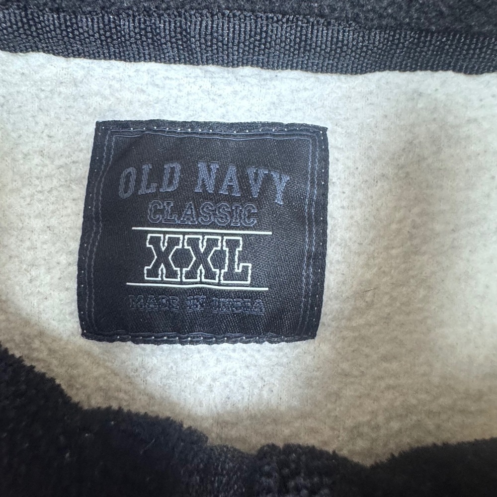 Old Navy Classic Fleece Pullover Sweatshirt Gray XXL Logo Spell Out - Picture 3 of 8